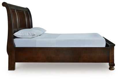Porter Rustic Brown Queen Sleigh Storage Bed - B697B43
