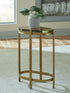 Porterville Gold Finish Accent Table - A4000716