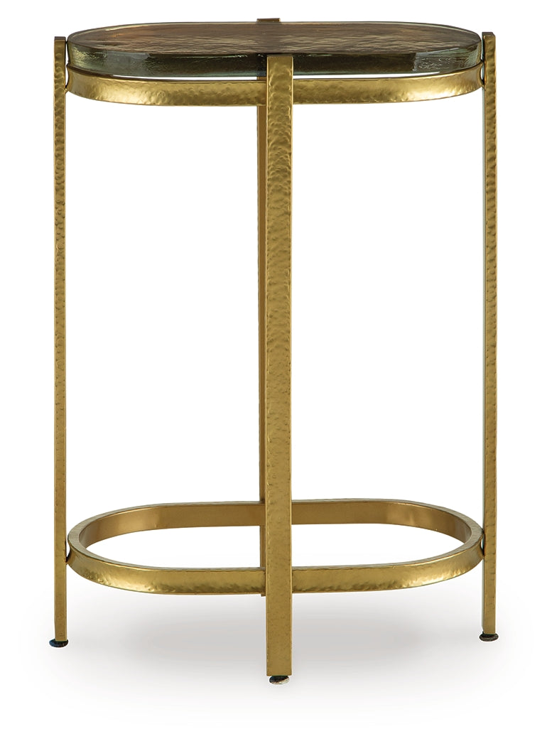Porterville Gold Finish Accent Table - A4000716