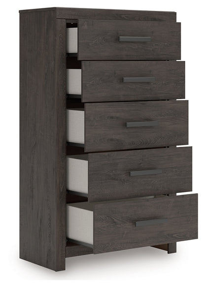 Prendonea Charcoal Chest of Drawers - B3789-46