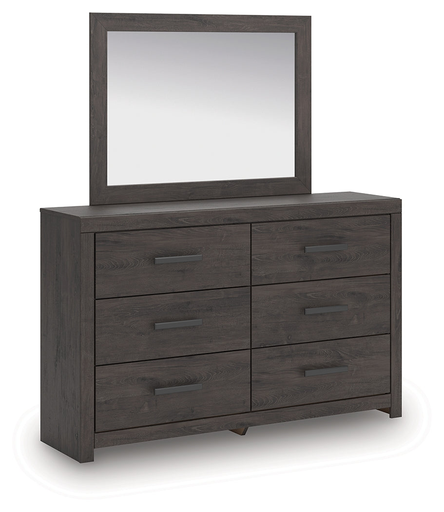 Prendonea Charcoal Dresser and Mirror - B3789B1