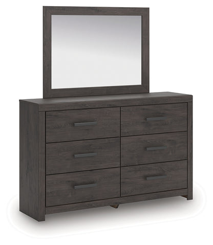 Prendonea Charcoal Dresser and Mirror - B3789B1