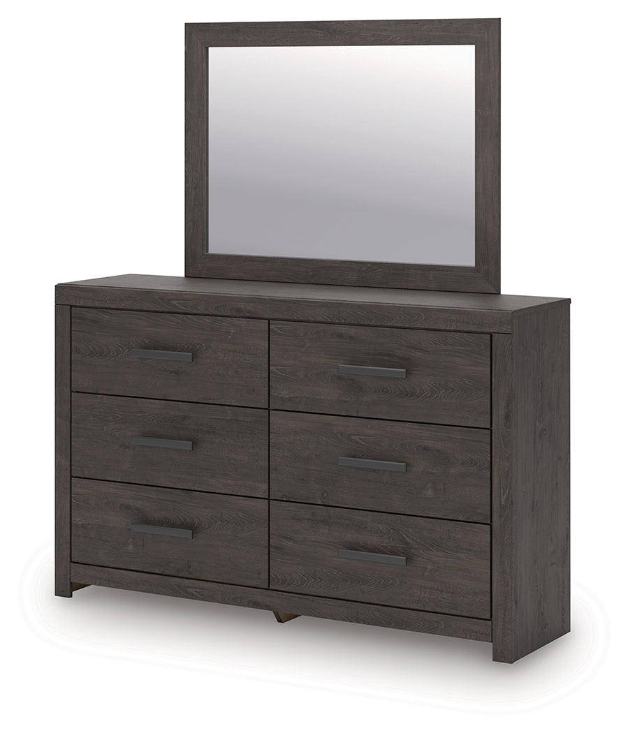 Prendonea Charcoal Dresser and Mirror - B3789B1