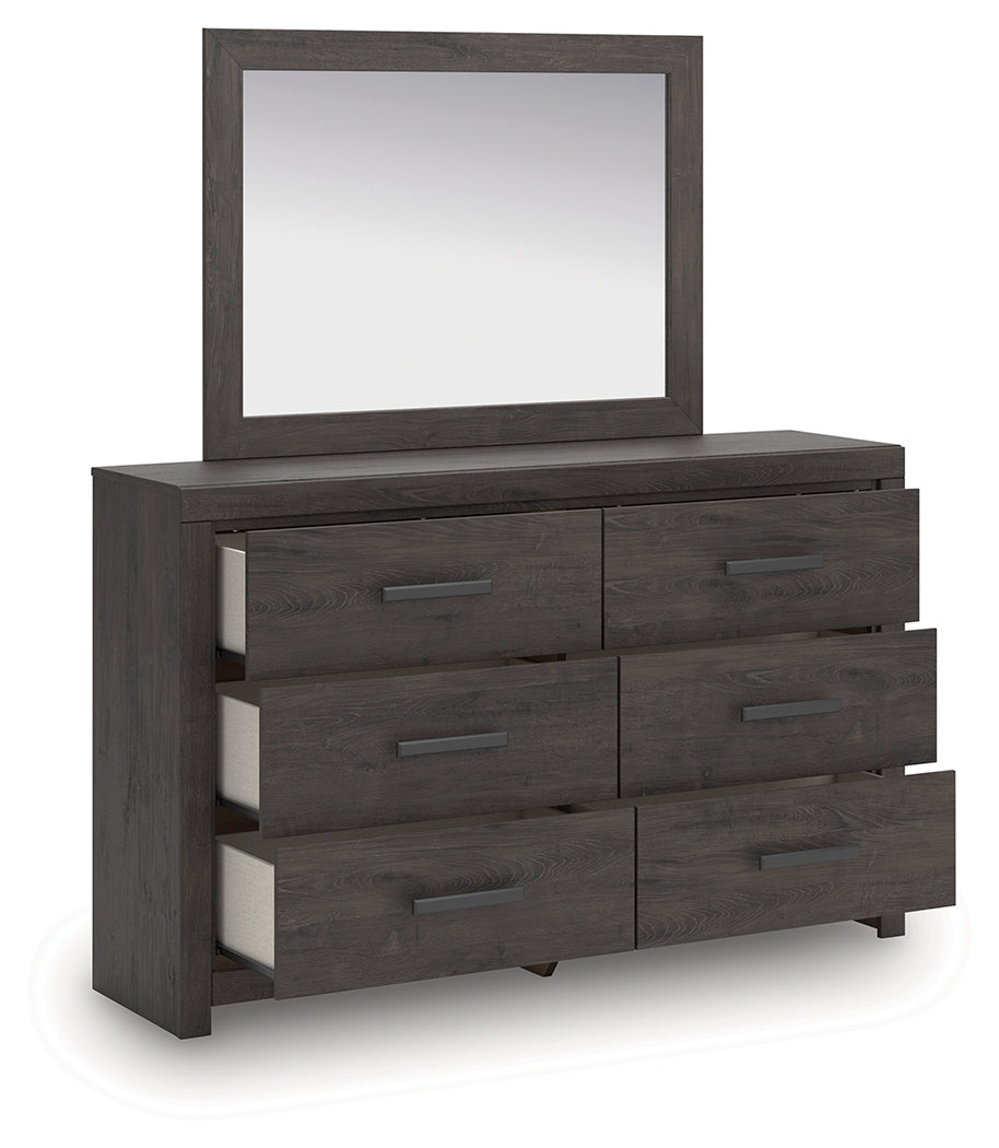 Prendonea Charcoal Dresser and Mirror - B3789B1