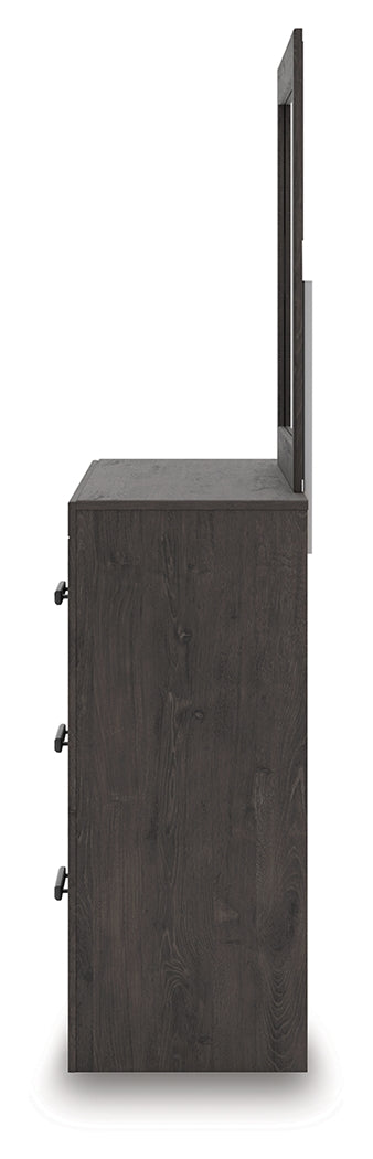 Prendonea Charcoal Dresser and Mirror - B3789B1