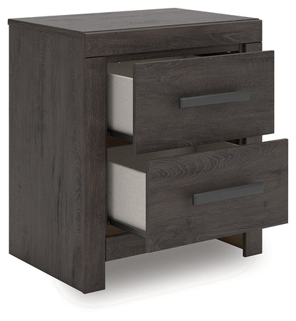 Prendonea Charcoal Nightstand - B3789-92