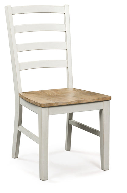 Purlaney Antique White/Natural Dining Chair, Set of 2 - PCD627-01