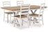 Purlaney Dining Table and 4 Chairs in Antique White/Natural from Ashley - Luna Furniture
