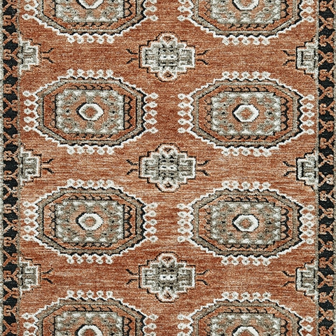 Qaabiz Sienna/Ivory/Black Medium Rug - R407522