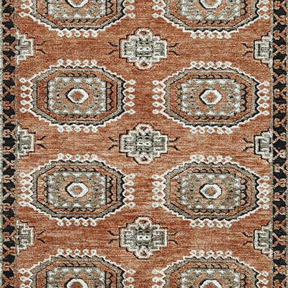Qaabiz Sienna/Ivory/Black Medium Rug - R407522