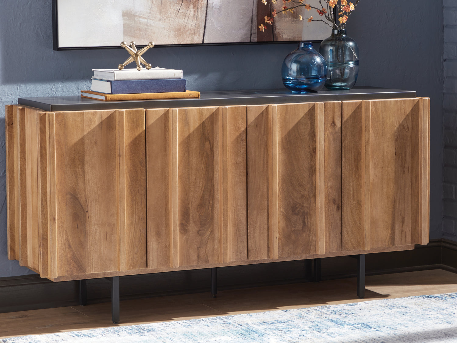 Quintavious Brown/Charcoal Accent Cabinet - A4000685