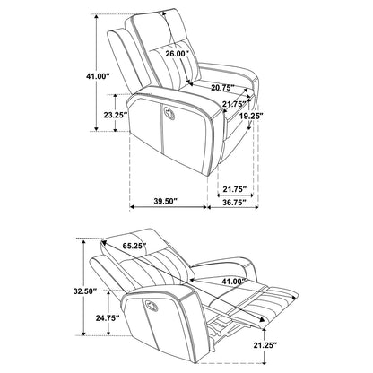 Raelynn Gray 3-Piece Upholstered Motion Reclining Sofa Set from Coaster - Luna Furniture