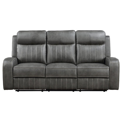 Raelynn Gray 3-Piece Upholstered Motion Reclining Sofa Set from Coaster - Luna Furniture