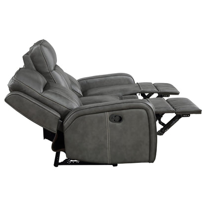 Raelynn Gray 3-Piece Upholstered Motion Reclining Sofa Set from Coaster - Luna Furniture