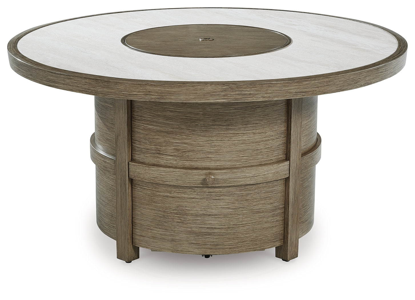 Rainier Ranch Beige Fire Pit Table - P701-776