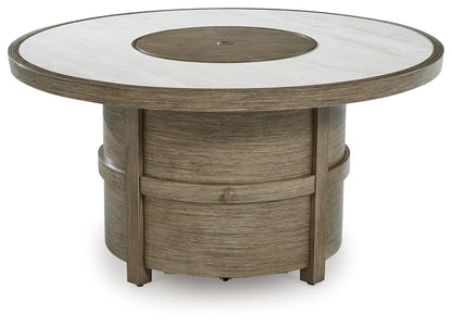Rainier Ranch Beige Fire Pit Table - P701-776
