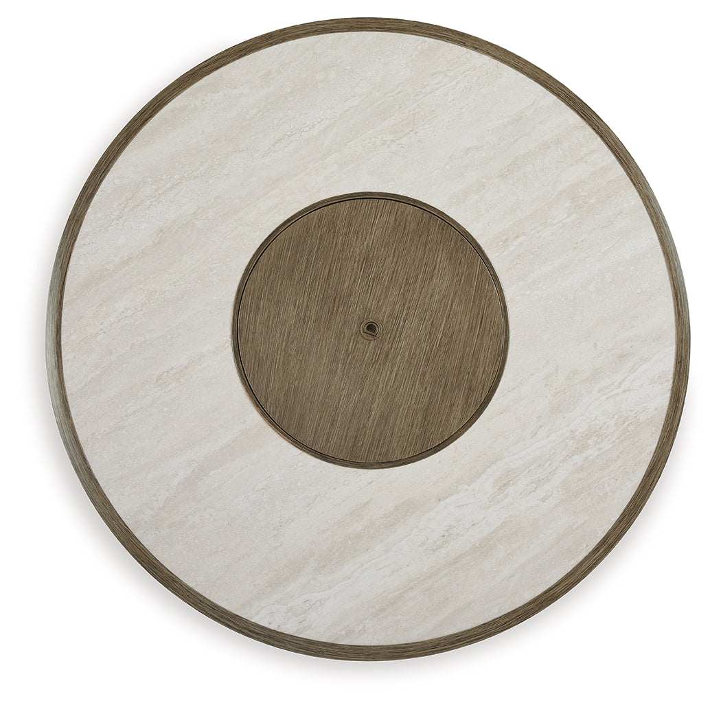 Rainier Ranch Beige Fire Pit Table - P701-776