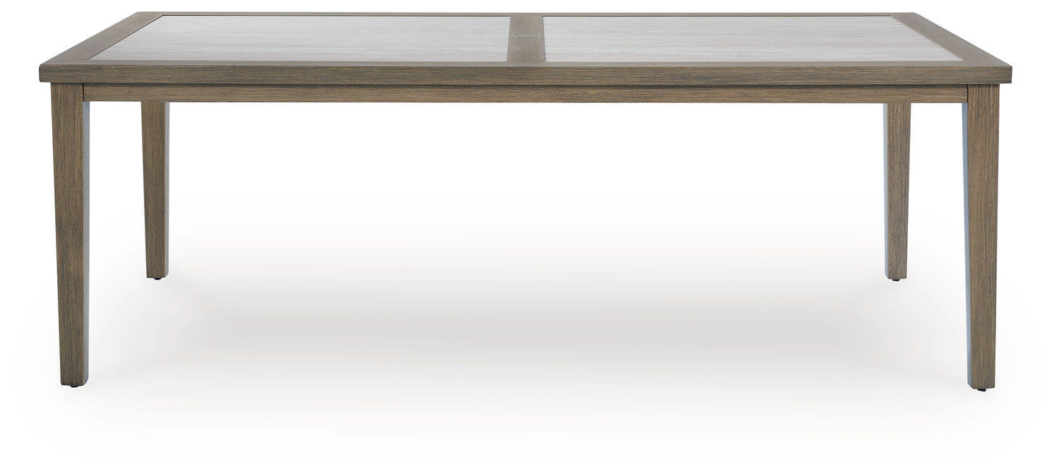 Rainier Ranch Brown/Beige Outdoor Dining Table - P701-625