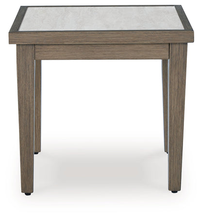 Rainier Ranch Brown/Beige Outdoor End Table - P701-702
