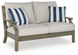 Rainier Ranch Brown/Beige Outdoor Loveseat with Cushion - P701-835