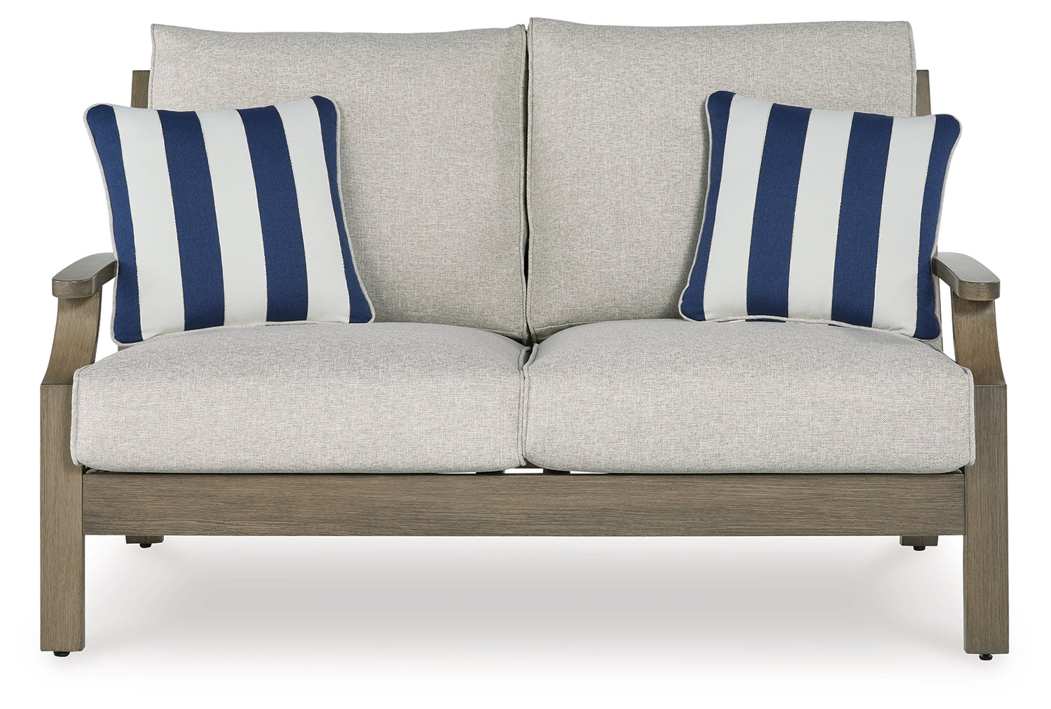 Rainier Ranch Brown/Beige Outdoor Loveseat with Cushion - P701-835