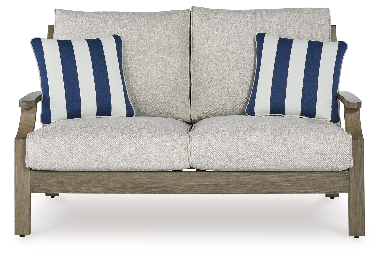 Rainier Ranch Brown/Beige Outdoor Loveseat with Cushion - P701-835