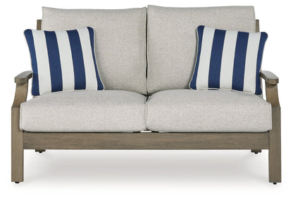Rainier Ranch Brown/Beige Outdoor Loveseat with Cushion - P701-835