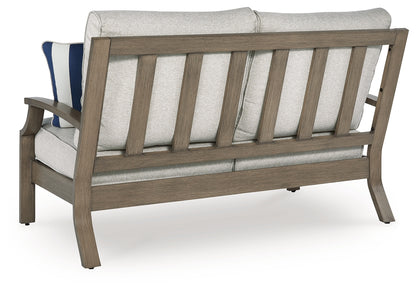 Rainier Ranch Brown/Beige Outdoor Loveseat with Cushion - P701-835