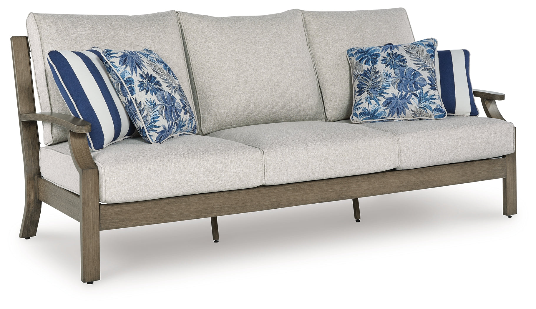 Rainier Ranch Brown/Beige Outdoor Sofa with Cushion - P701-838