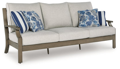 Rainier Ranch Brown/Beige Outdoor Sofa with Cushion - P701-838
