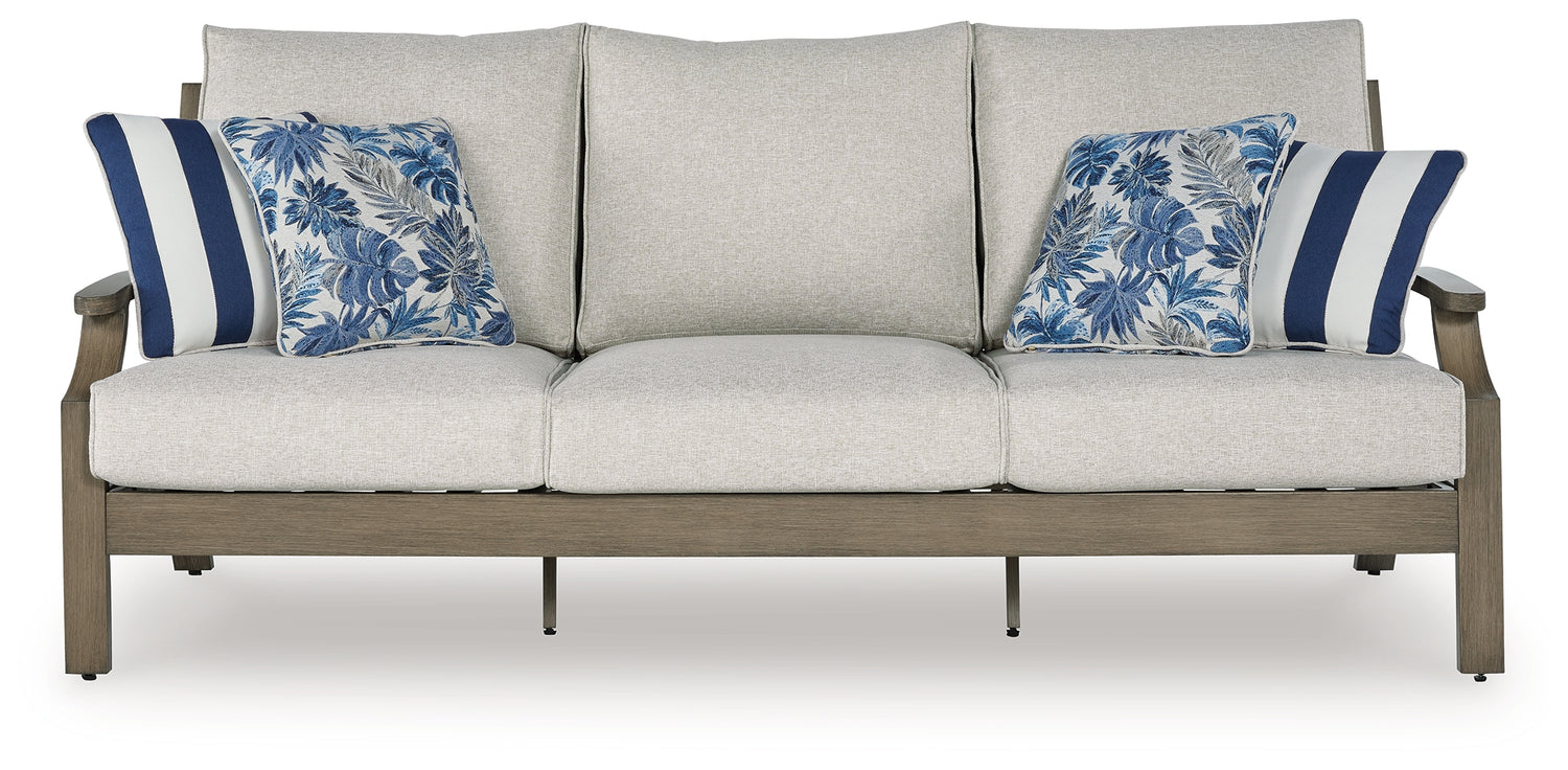 Rainier Ranch Brown/Beige Outdoor Sofa with Cushion - P701-838