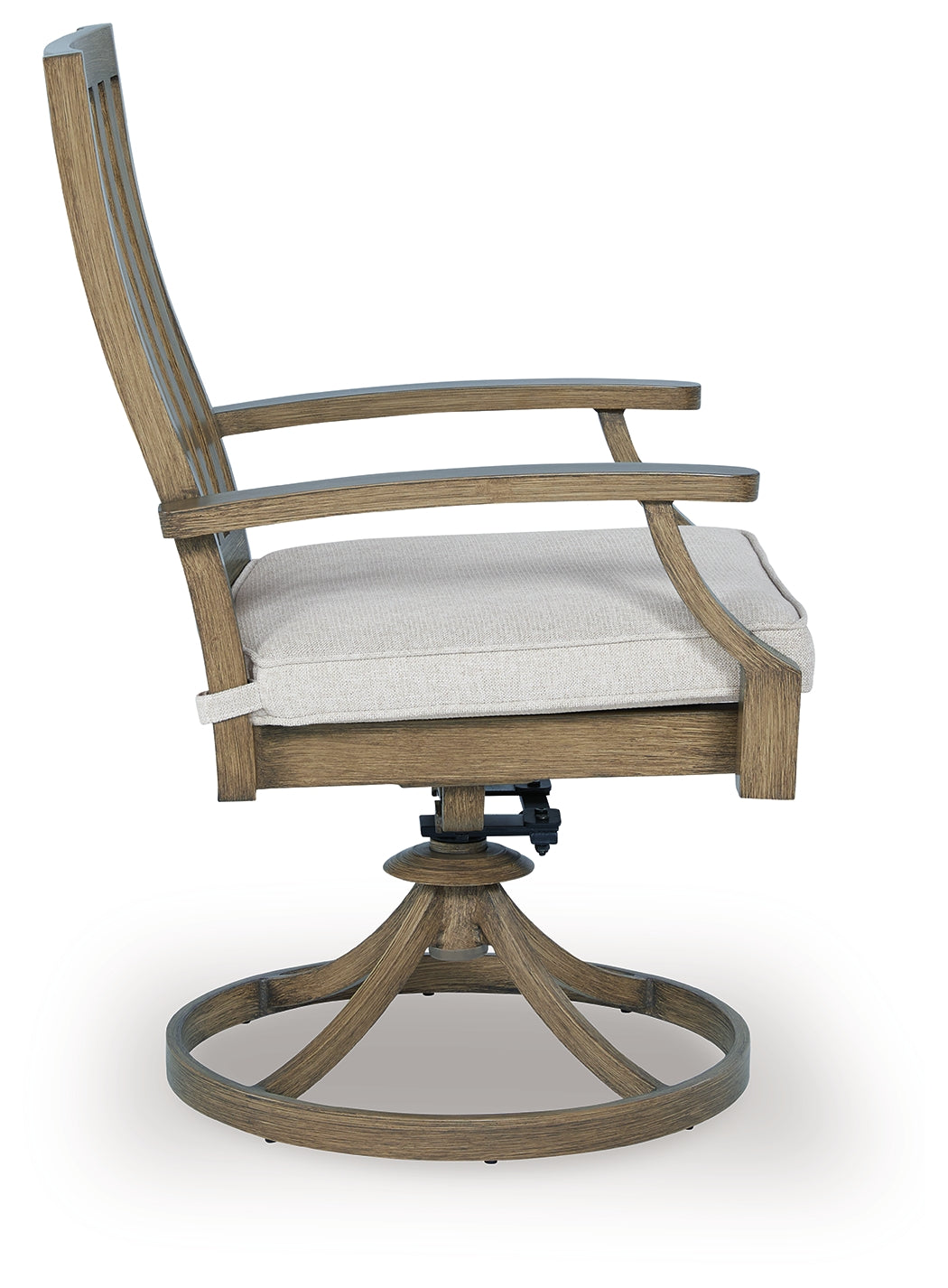 Rainier Ranch Brown/Beige Outdoor Swivel Chair with Cushion (Set of 2) - P701-602A