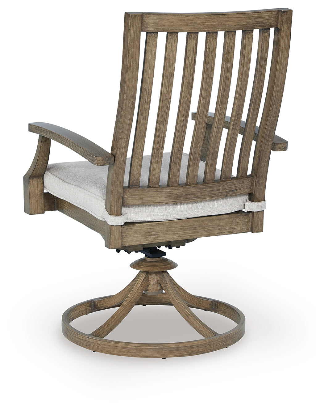 Rainier Ranch Brown/Beige Outdoor Swivel Chair with Cushion (Set of 2) - P701-602A