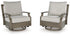 Rainier Ranch Brown/Beige Outdoor Swivel Glider Chair with Cushion - P701-821