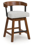 Ralene Medium Brown Counter Height Barstool (Set of 2), Set of 2 - D594-224