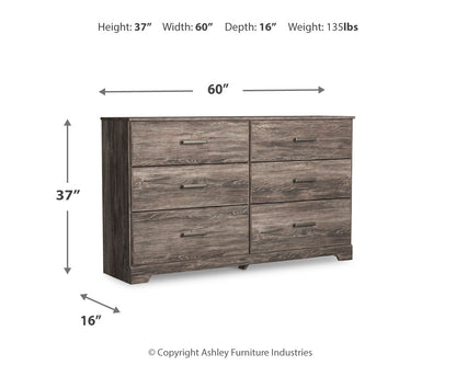 Ralinksi Full Panel Bed with Dresser and 2 Nightstands in Gray from Ashley - Luna Furniture