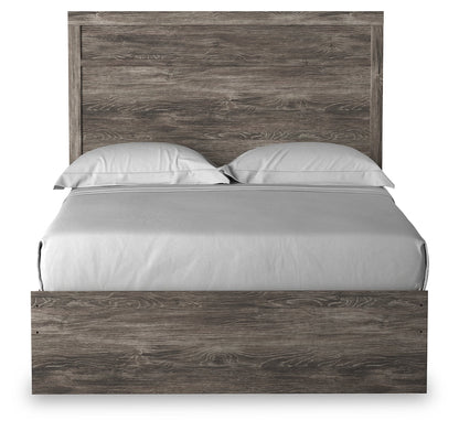 Ralinksi Full Panel Bed with Mirrored Dresser, Chest and 2 Nightstands in Gray from Ashley - Luna Furniture