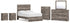 Ralinksi Full Panel Bed with Mirrored Dresser, Chest and 2 Nightstands in Gray from Ashley - Luna Furniture