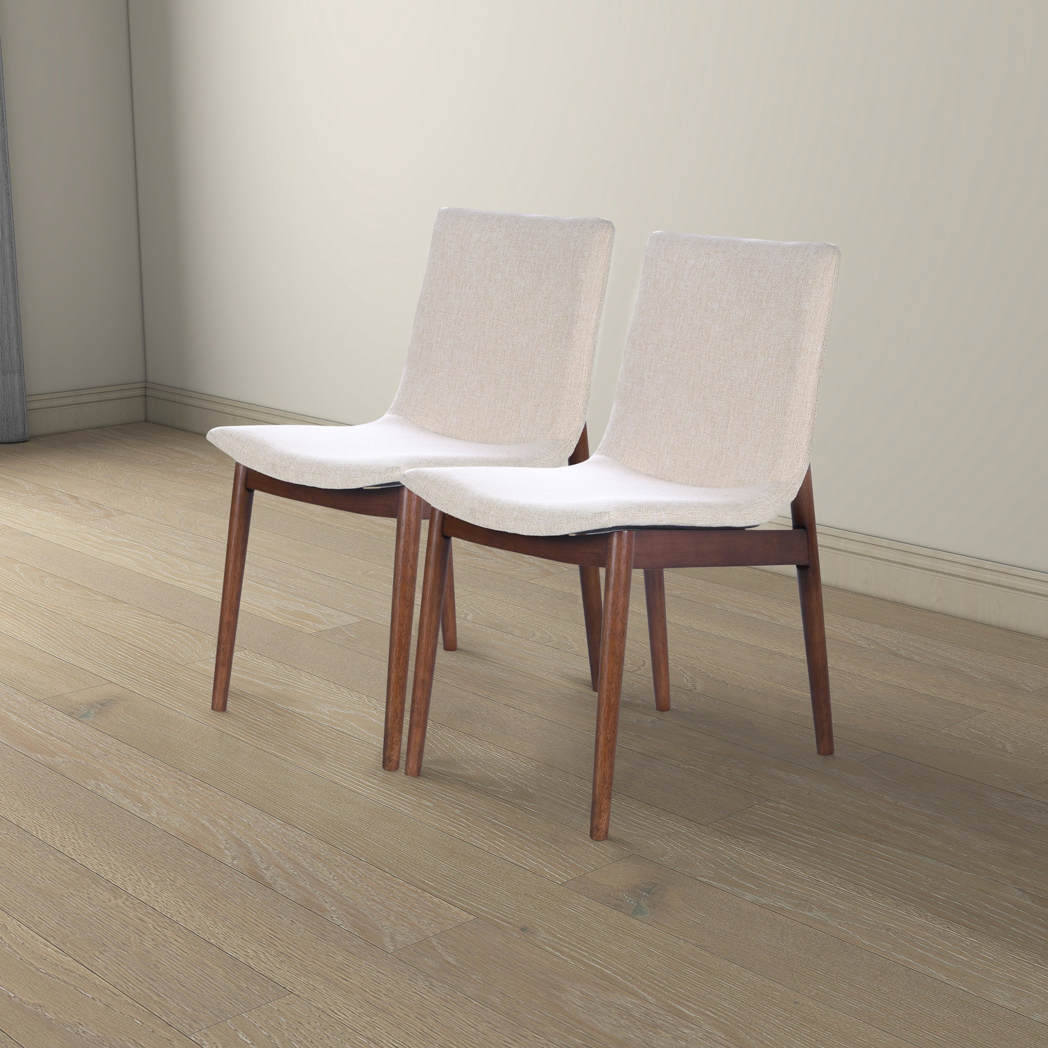 Ravel Beige Fabric Dining Chair Set of 2 - DCH03603401