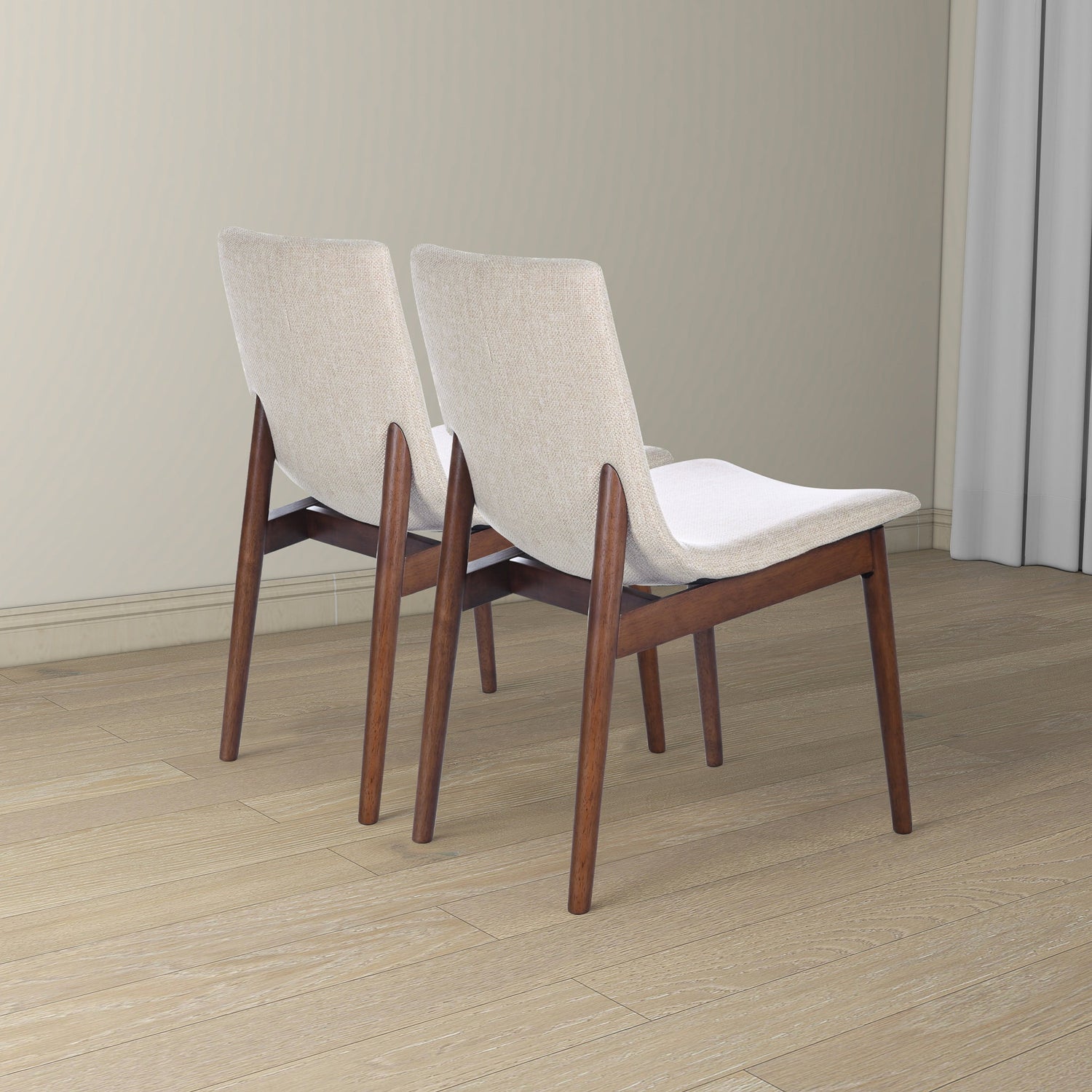 Ravel Beige Fabric Dining Chair Set of 2 - DCH03603401