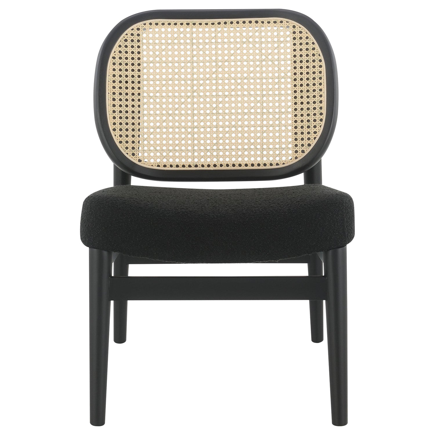 Rayo Rattan Cane Back Accent Chair with Padded Seat Black - 900620
