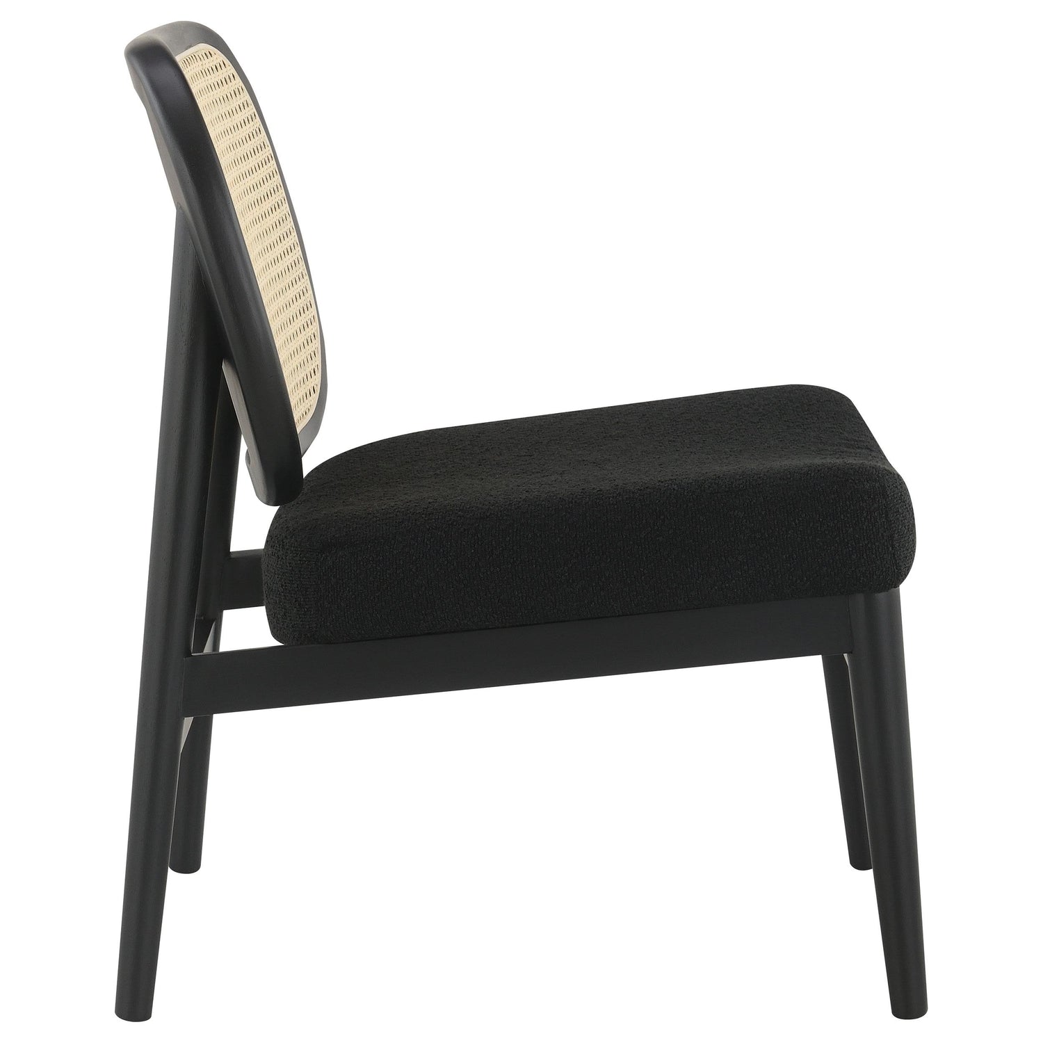 Rayo Rattan Cane Back Accent Chair with Padded Seat Black - 900620