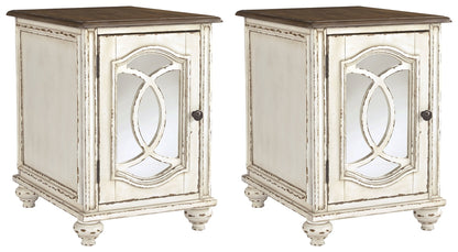 Realyn 2 End Tables in White/Brown - PKG008473
