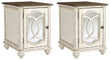 Realyn 2 End Tables in White/Brown - PKG008473