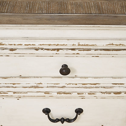 Realyn Chipped White Dining Table and 4 Chairs - D743D17