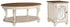 Realyn Coffee Table with 1 End Table in White/Brown - PKG008637
