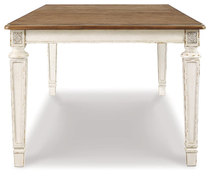 Realyn Dining Table and 8 Chairs in Chipped White - PKG014124