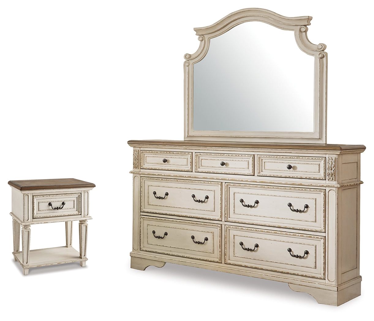 Realyn Dresser, Mirror and Nightstand - B743B79