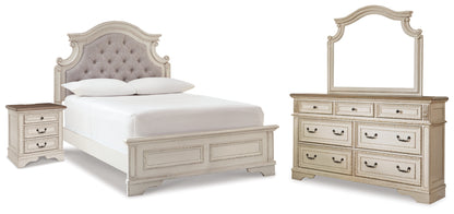Realyn Full Panel Bed, Dresser, Mirror and Nightstand - B743B85