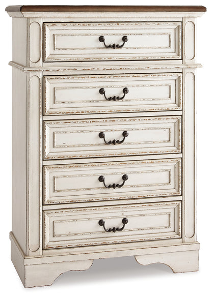 Realyn Full Panel Bed, Dresser, Mirror, Chest and Nightstand - B743B81